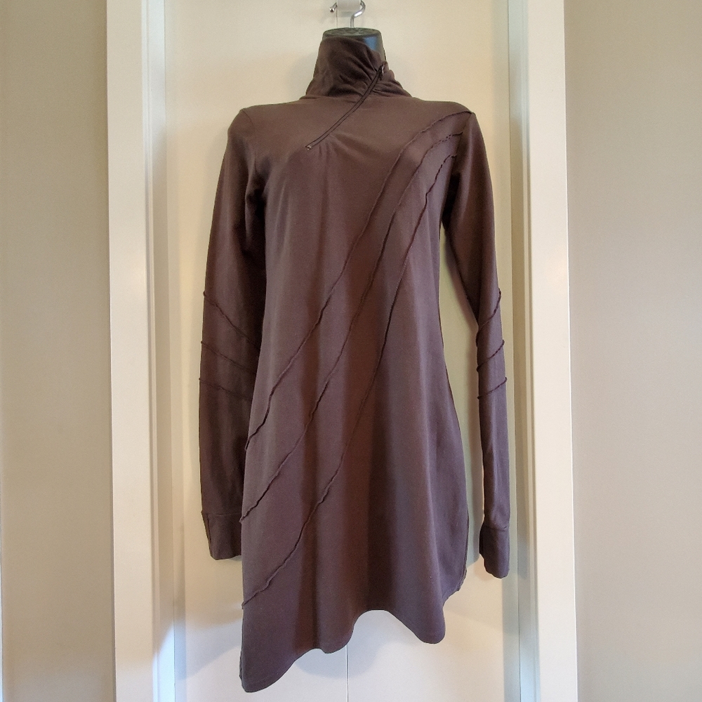 MahaDevi Brown Longsleeve Tunic Top